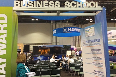 Pool equipment manufacturer Hayward offered 45-minute sessions on business operational topics such as marketing, management, pricing, and hiring.