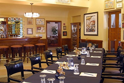 Martini bar, long table set up