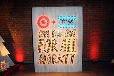 Illuminated signage offered a rustic take on the brand's names and logos.