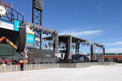 Stage and Video Wall Ground Support Structures for Cisco Live