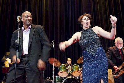 Onstage at the Waldorf