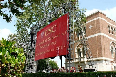 Truss Video Wall for USC's Commencement
