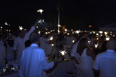 The evening ended with a toast with sparklers.