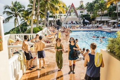 Throughout the trip, guests were given carte blanche to enjoy the facilities of the El Conquistador resort and spa—located east of San Juan, Puerto Rico—which served as home base for the multiday, multimillion-dollar extravaganza. Press were also given the opportunity to tour Bacardi's nearby offices and distillery.