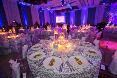 Gray Velour & White Poly Drape Room Wrap in Miami for a Gala