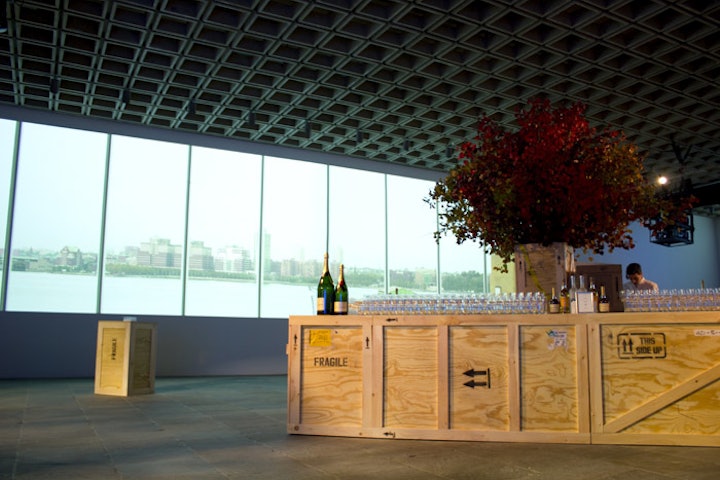 A 24-hour time lapse of the views from the new building was projected on the fourth-floor gallery walls of the Breuer building. 