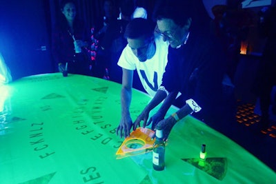 Other activities for the second event included an oversize Ouija board from art collective and performance group FCKNLZ.