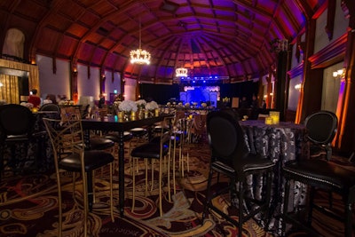 The 1920's era themed event featured a variety of textured seating to add to the club style atmosphere.