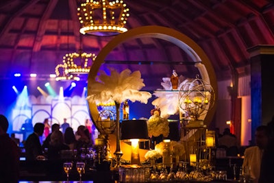 Themed era décor was artistically placed throughout the party to enhance and complete the 1920’s speakeasy vibe.