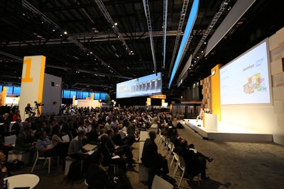 In addition to a large keynote theater, five smaller theaters lined the perimeter of the new networking area and offered a continuous schedule of presentations.