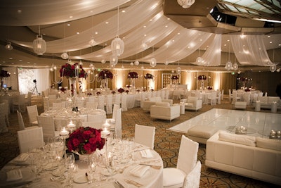 White Sheer Ceiling Treatment for a wedding at The Biltmore