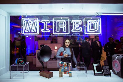 Wired took advantage of the venue's four large windows to display an assortment of products available in its e-shop over the course of its 10 day pop-up. Overall, there was an emphasis on scale, texture, and angles to the store.