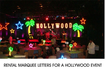 NEON HOLLYWOOD PROPS