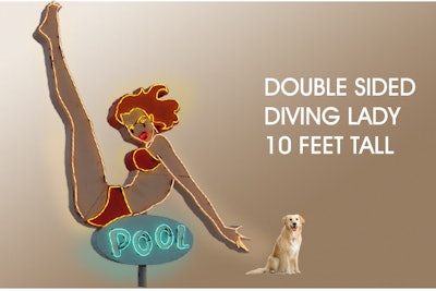 DIVING LADY VINTAGE NEON SIGN