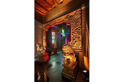 The international event for 700 guests began at a secret entrance into China Alley