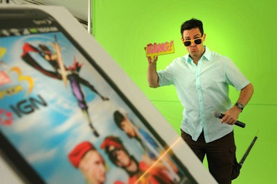 Guests love posing infront of Photos in a Minute Green Screens