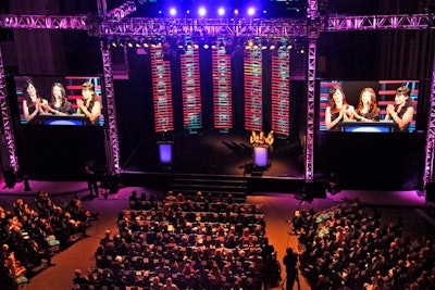 The main stage at the 2011 Environmental Media Awards featured Versa Tubes that changed color throughout the show and also showcased digital imagery