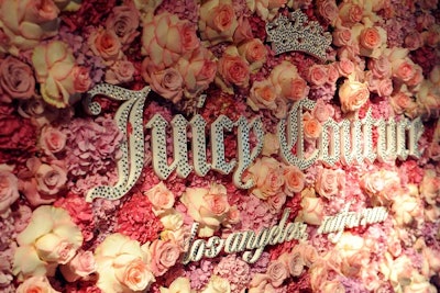 At the Kohl's Launch of Juicy Couture, an elaborate press wall of roses was inset with a sparkling logo. The event took place at the John Lautner-designed Sheats-Goldstein residence in Los Angeles in September.