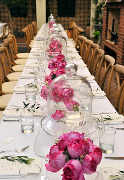 During Golden Globes weekend this year in Los Angeles, W hosted an event at A.O.C. in celebration of its picks for so-called 'Hollywood It girls.' Covered glass dishes on the tabletops provided feminine flair alongside pink blooms.