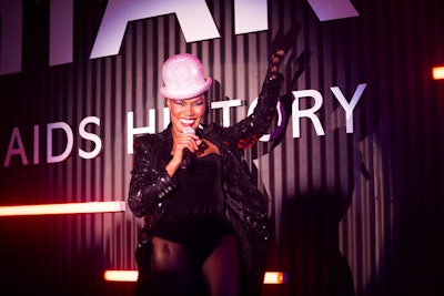 Grace Jones performs for amfAR Gala in Los Angeles 2013