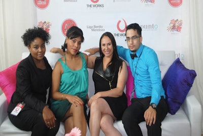Punto Owners Debora and Sandie pose with Esther and Victor from The Works Agency