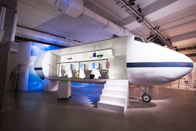 Custom airplane built to demonstrate the usability of the new Chromebook for travel (Google Chromebook 11 Launch)
