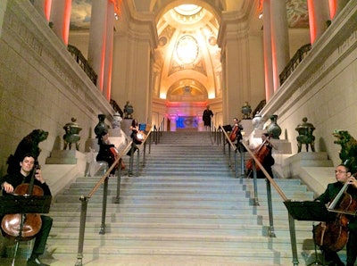 A dramatic arrival piece sets the tone for a magical evening at the MFA Boston.