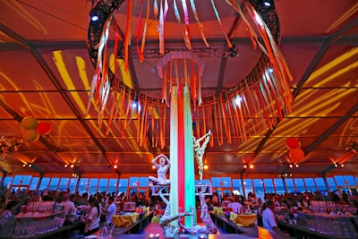 Carnival comes to life for 3200 guests in our tented venue overlooking the Atlantic Ocean.