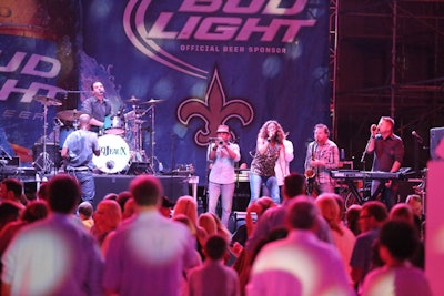 MoJeaux takes center stage for 1500 guests in Champions Square at New Orleans’ famed Superdome.