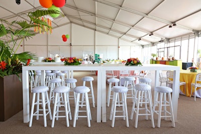 Bar inside tent