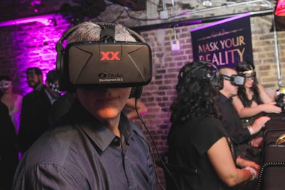 Guests donned Oculus Rift headsets for a virtual reality experience that invited them to experience a 360-degree tour of the Most Interesting Man's mansion and watch the people who visit. The concept derived from a Dos Equis game online that asked people to help the man find his black book. Thompson said that more than 27 million people had viewed the video—more than any other video produced by Heineken Global.