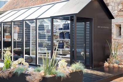 The greenhouse-like structure for Want Les Essentiels de la Vie sat outside Florence, Italy's Fortezza da Basso, where men's show Pitti Uomo took place January 13 to 16.