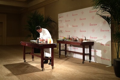 At the January 5 preview, executive pastry chef Thomas Henzi plated the dessert for a throng of media representatives.