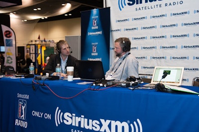 SiriusXM installed a small studio on the show floor to provide 35 hours of live coverage from the event on its PGA Tour Radio channel.