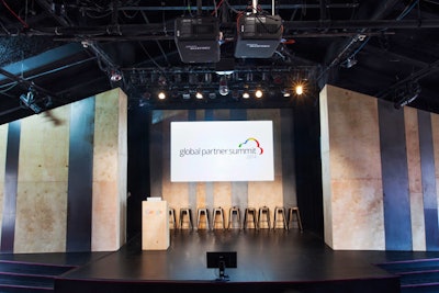 Rustic and modern design for the presenation stage (Google Global Partner Summit)
