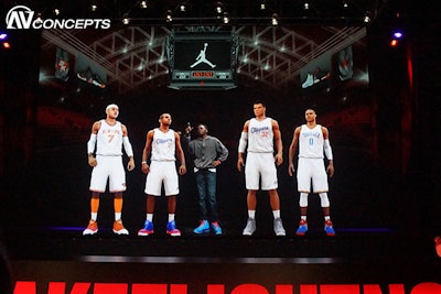 NIKE Jordan event activation for new product launch featured life-size, holographic NBA stars