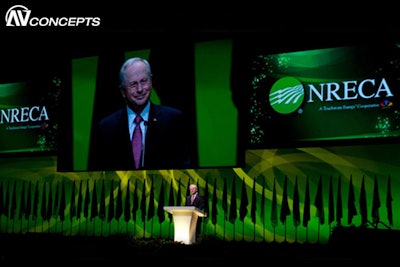 National Rural Electric Cooperative event features complete show production including audio-visual and staging