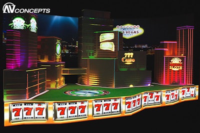 Epson exhibit featured projection mapped design, audio-visual and custom creative content provided by AV Concepts