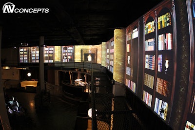 Stingaree nightclub with projection mapped walls for special event