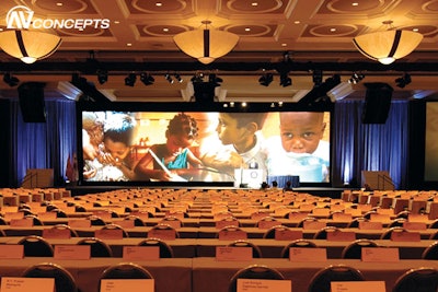 Rotary National Convention included wide-screen, audio-visual staging and production