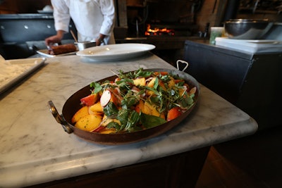 Family-Style Summer Salad in our Kitchen, Catering by Reynard at Wythe Hotel Brooklyn