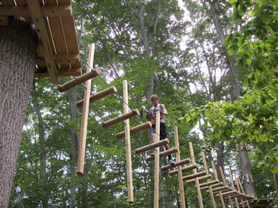 Climbing an Element at The Adventure Park Outdoor Ventures