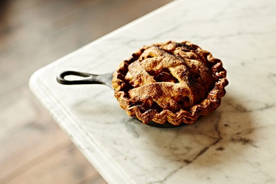 Cast Iron Skillet Apple Tart, Catering by Reynard at Wythe Hotel Brooklyn.