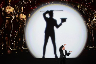 Producers praised host Neil Patrick Harris's opening number—an ode to moving pictures using elaborate choreography, projection, and video effects.