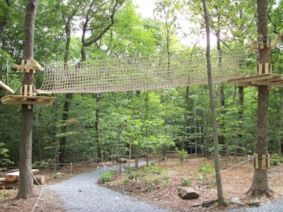 A tree to tree element at The Adventure Park