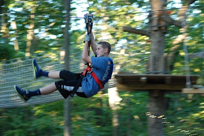 Kids teens and adults love the zip lines at The Adventure Park