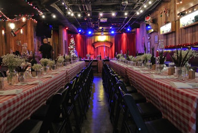 Tables are just about ready for holiday rehearsal dinner at Rattle Inn