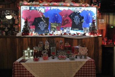 Treat table for holiday rehearsal dinner at Rattle Inn