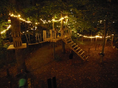 Twinkling lights and nighttime adventure await at The Adventure Park