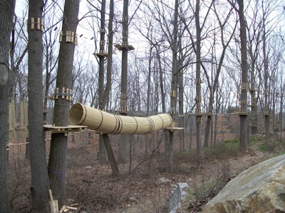 Wintertime trees reveal details of The Adventure Park course design